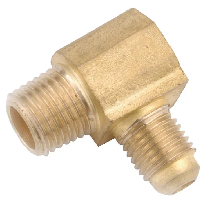Anderson Metals 1/2 in. Flare Elbow in. X 3/8 in. D MIP Brass 90 Degree Elbow (Pack of 5)