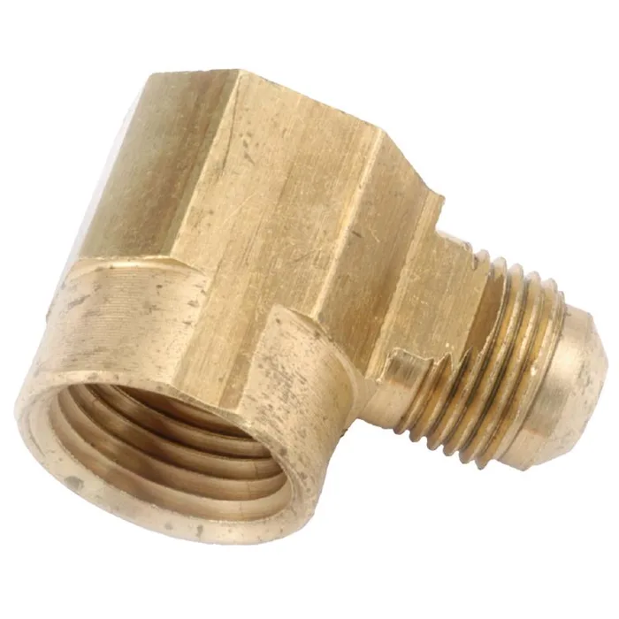 Anderson Metals 3/8 in. Flare Elbow in. X 3/8 in. D FIP Brass 90 Degree Elbow (Pack of 5)