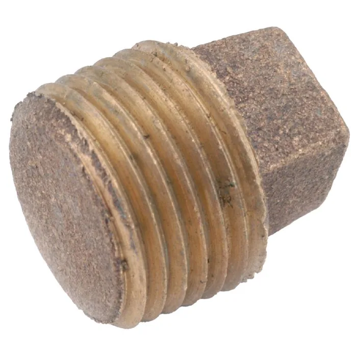 Anderson Metals 1/2 in. MPT in. Brass Square Head Plug (Pack of 5)
