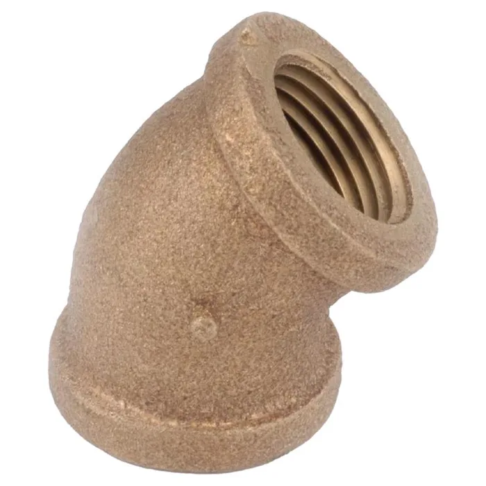 Anderson Metals 1/4 in. FIP in. X 1/4 in. D FIP Brass 45 Degree Elbow (Pack of 5)