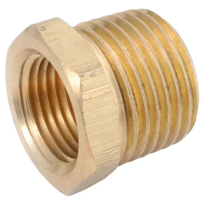 Anderson Metals 1 in. MIP in. X 3/8 in. D FIP Yellow Yellow Brass Hex Bushing (Pack of 5)