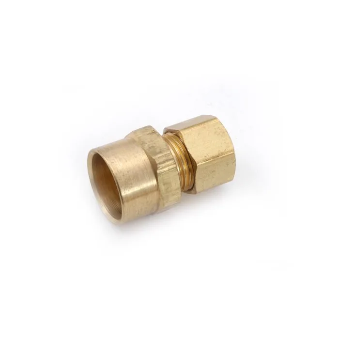 Anderson Metals 3/8 in. Compression in. X 1/2 in. D Sweat Brass Adapter (Pack of 5)