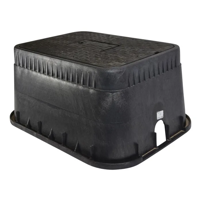 NDS 20 in. W X 12 in. D X 13 in. H Rectangular Valve Box with Cover Black
