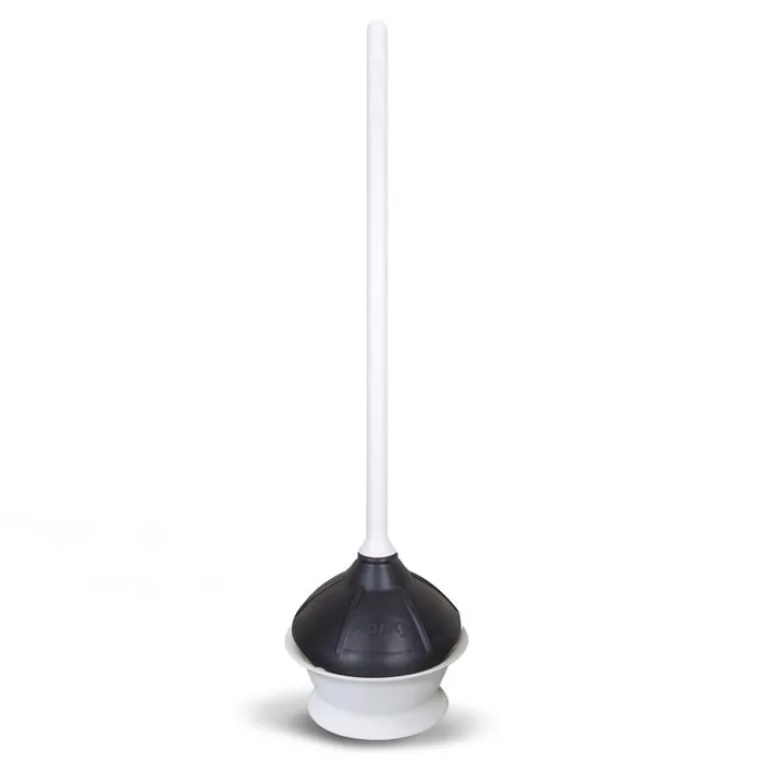 Korky Toilet Plunger with Holder 23 in. L X 6.5 in. D (Pack of 4)