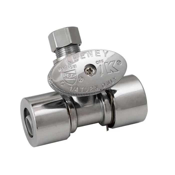 Keeney 1/2 in. Brass Chrome 3/8 in. Shutoff Valve Handle 1 pc
