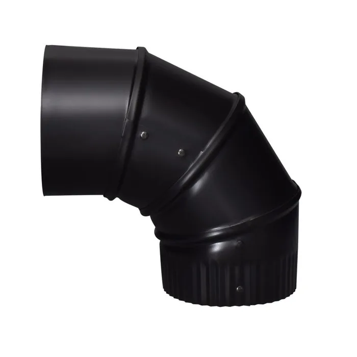 Imperial 4 in. D X 4 in. D Adjustable 90 deg Galvanized Steel Stove Pipe Elbow (Pack of 4)