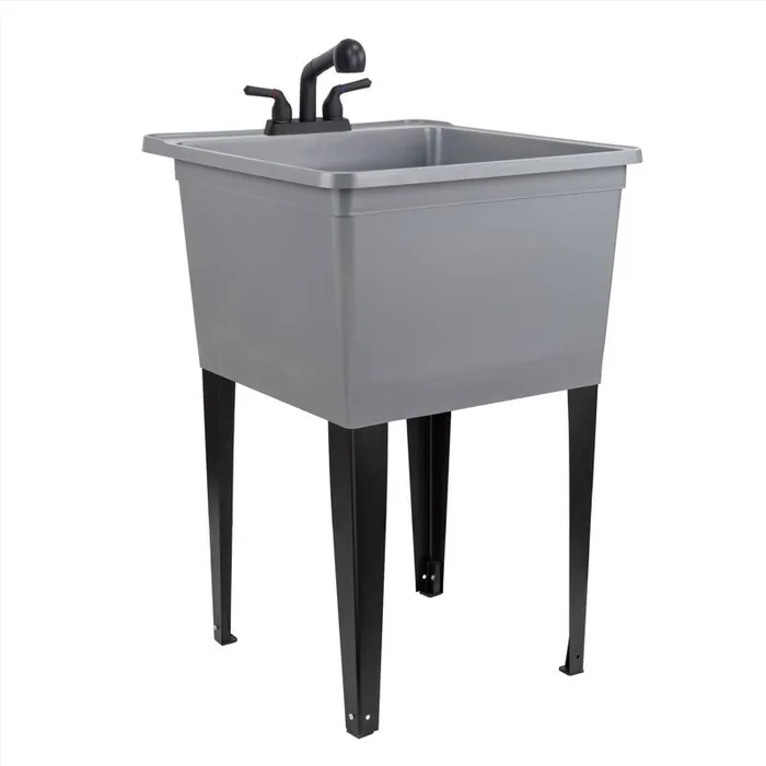 Tehila 22.875 in. W X 24.7 in. D Freestanding Thermoplastic Utility Sink