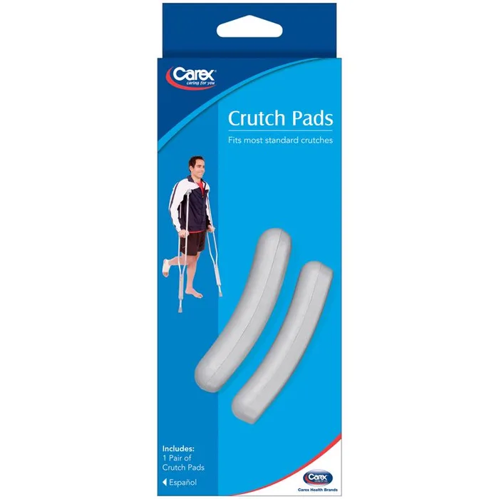 Carex Health Brands Gray Crutch Pads Rubber 2 in. H X 6 in. L