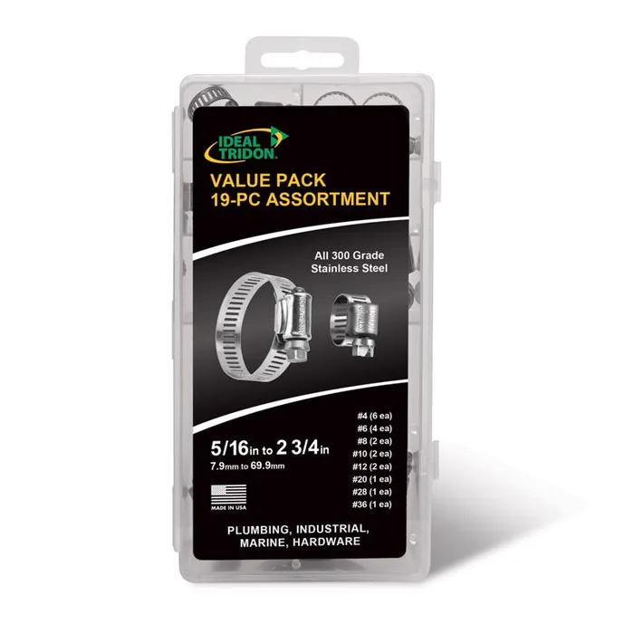 Ideal Tridon 5/16 in to 2-3/4 in. SAE 4' SAE 6 Silver Hose Clamp Stainless Steel