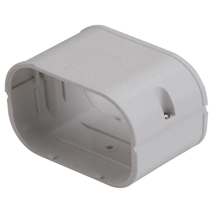 Slimduct Lineset Cover Coupler 3.75 in. W X 3 in. H White