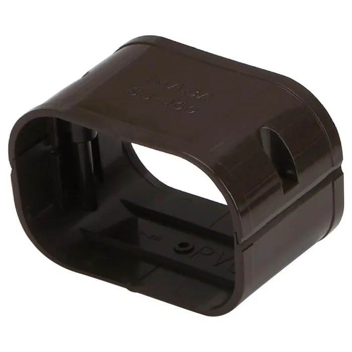 Slimduct Lineset Cover Coupler 3.75 in. W X 3 in. H Brown