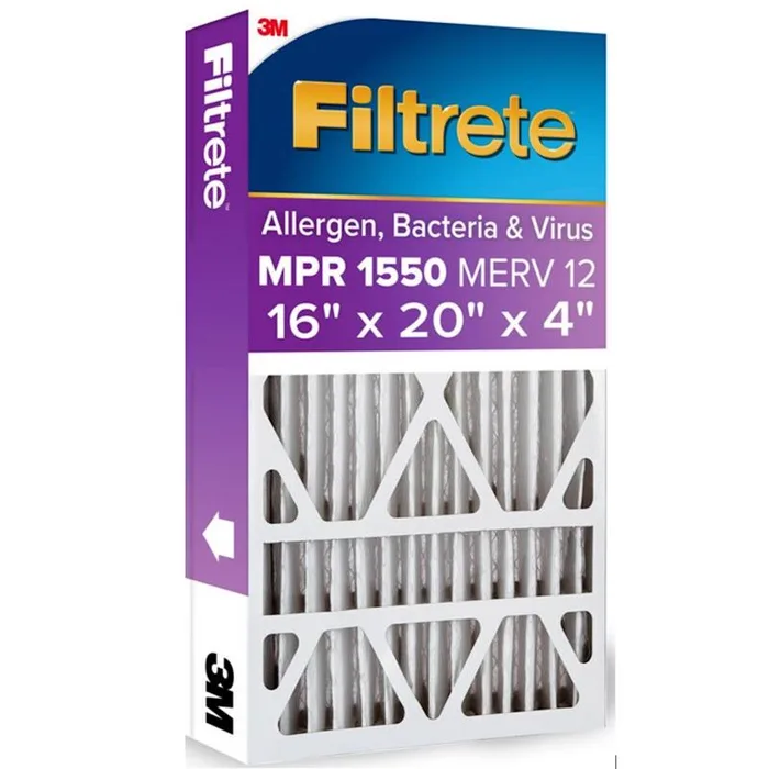 Filtrete 16 in. W X 20 in. H X 4 in. Polypropylene 1550 MPR Pleated Air Filter 1 pk (Pack of 2)