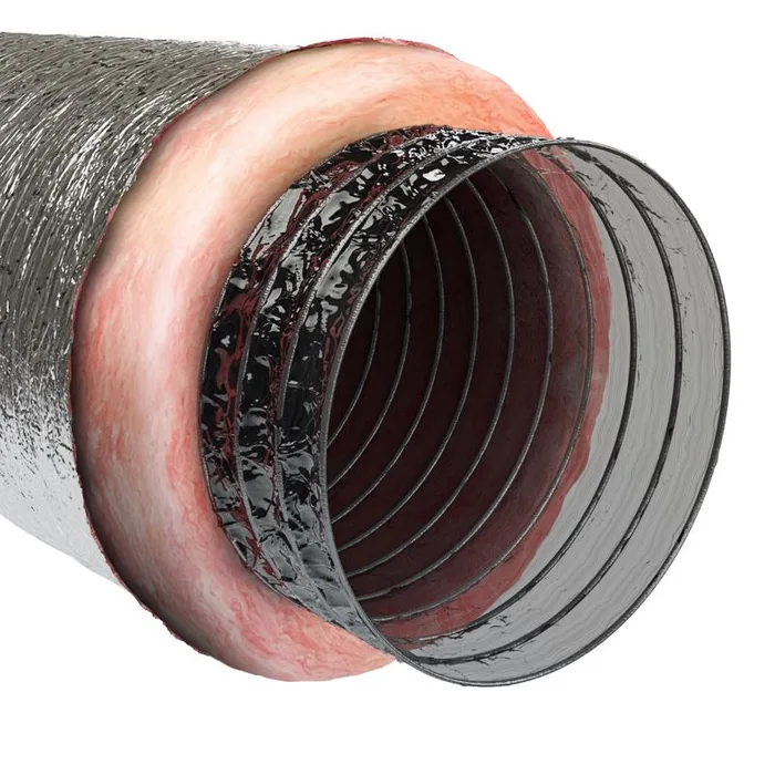 Imperial R4.2 25 ft. L X 8 in. D Silver Poly Duct