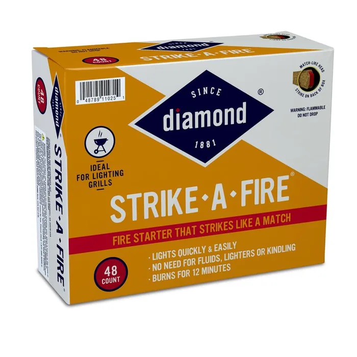 Diamond Strike-A-Fire Saw Dust Fire Starter 12 min (Pack of 8)