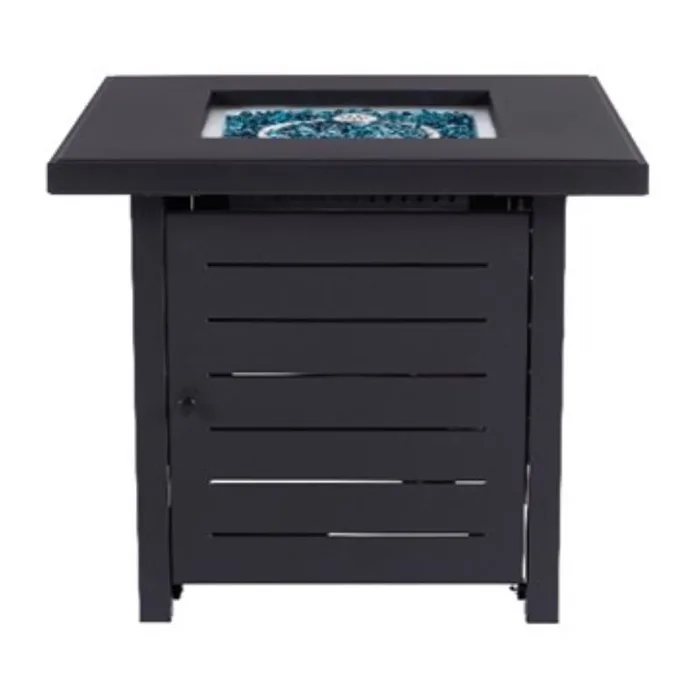 Living Accents 28 in. W Steel Square Propane Fire Pit