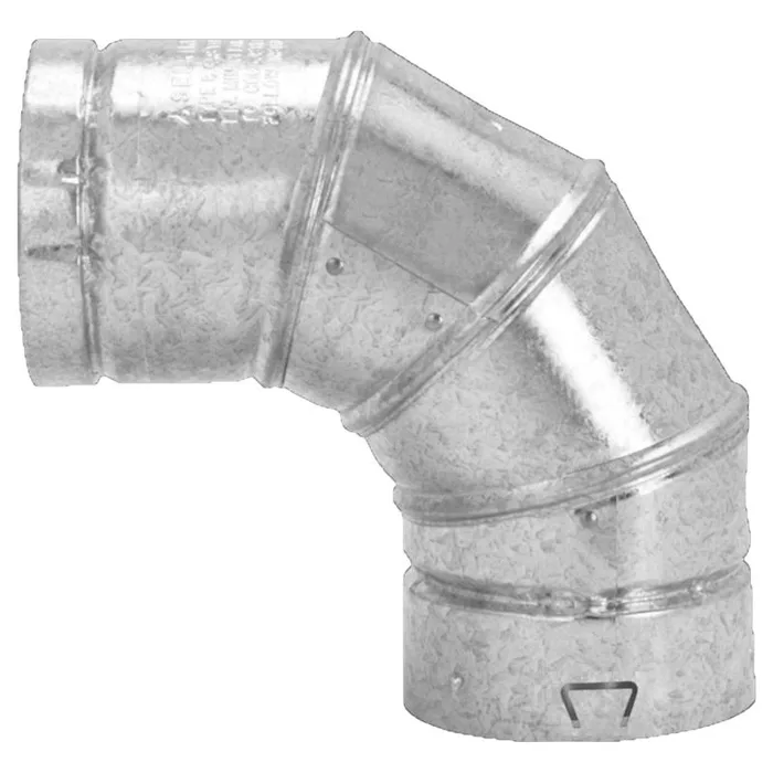 Selkirk 6.37 in. D X 7 in. L Aluminum/Galvanized Steel Stove Pipe Elbow (Pack of 6)