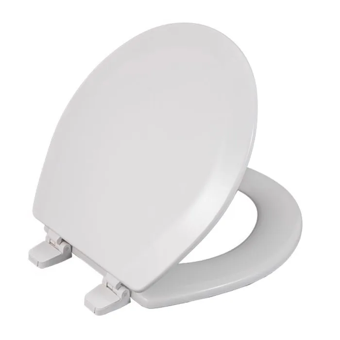 Oakbrook Collection Laurel Round White Wood Toilet Seat