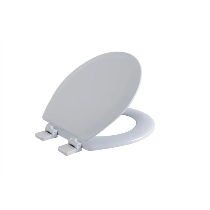 Oakbrook Collection Laurel Round Silver Wood Toilet Seat