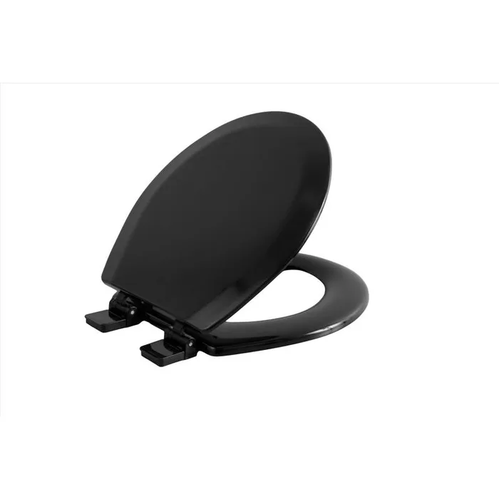 Oakbrook Collection Laurel Round Black Wood Toilet Seat