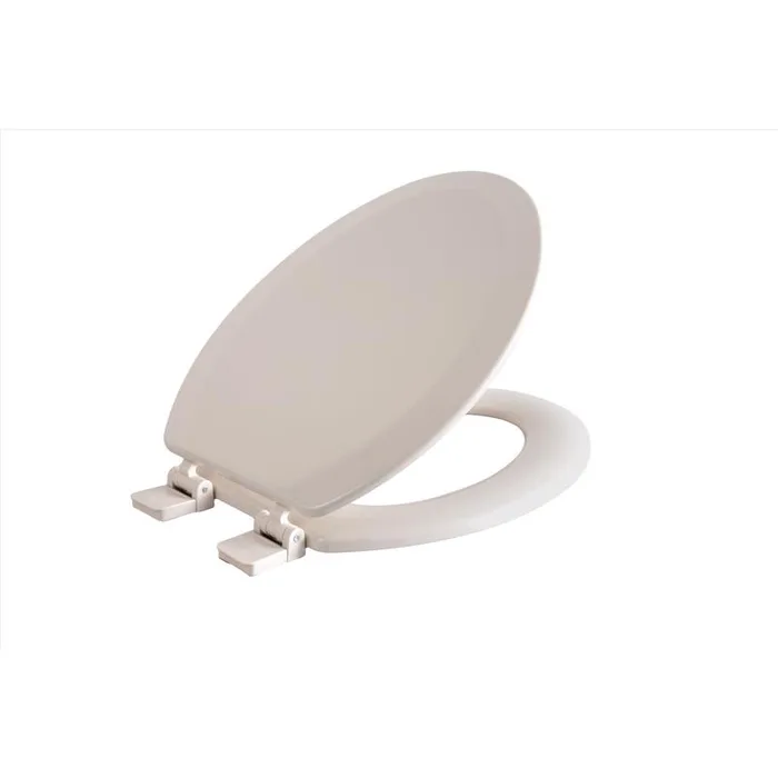 Oakbrook Collection Laurel Elongated Biscuit Wood Toilet Seat
