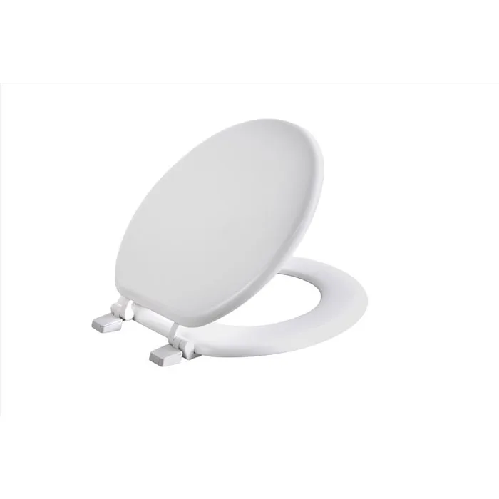 Oakbrook Collection Round White Wood Toilet Seat (Pack of 6)