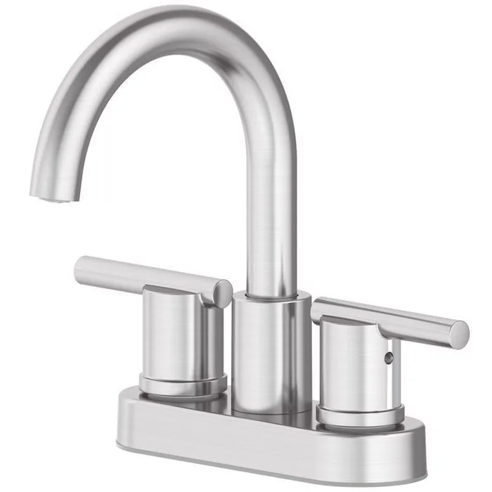 Oakbrook Collection Alexis Brushed Nickel Modern Centerset Bathroom Sink Faucet 4 in.