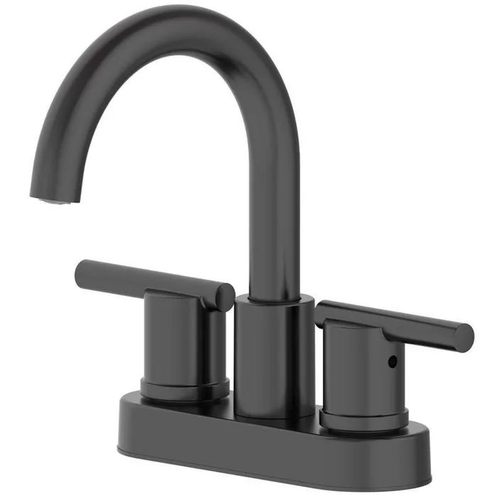 Oakbrook Collection Alexis Matte Black Modern Centerset Bathroom Sink Faucet 4 in.