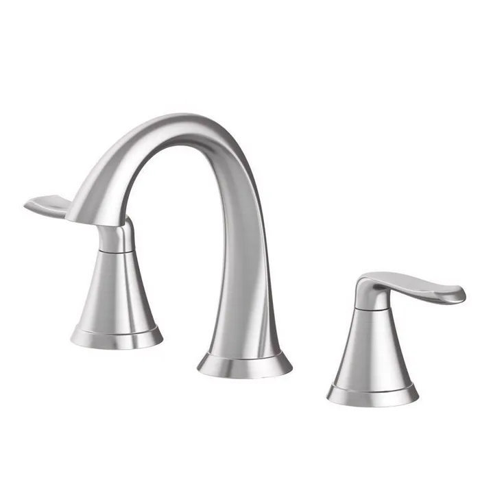 Oakbrook Collection Chloe Brushed Nickel Contemporary Widespread Bathroom Sink Faucet 8 in.