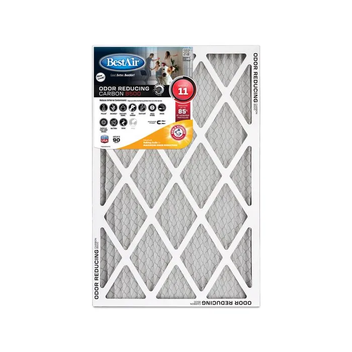 BestAir 14 in. W X 25 in. H X 1 in. Carbon 11 MERV Pleated Air Filter 1 pk (Pack of 6)