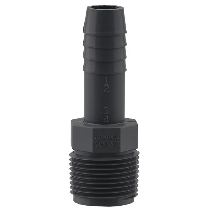 Boshart Industries 3/4 in. MPT in. X 1/2 in. D Insert Polypropylene Reducing Male Adapter 1 pk