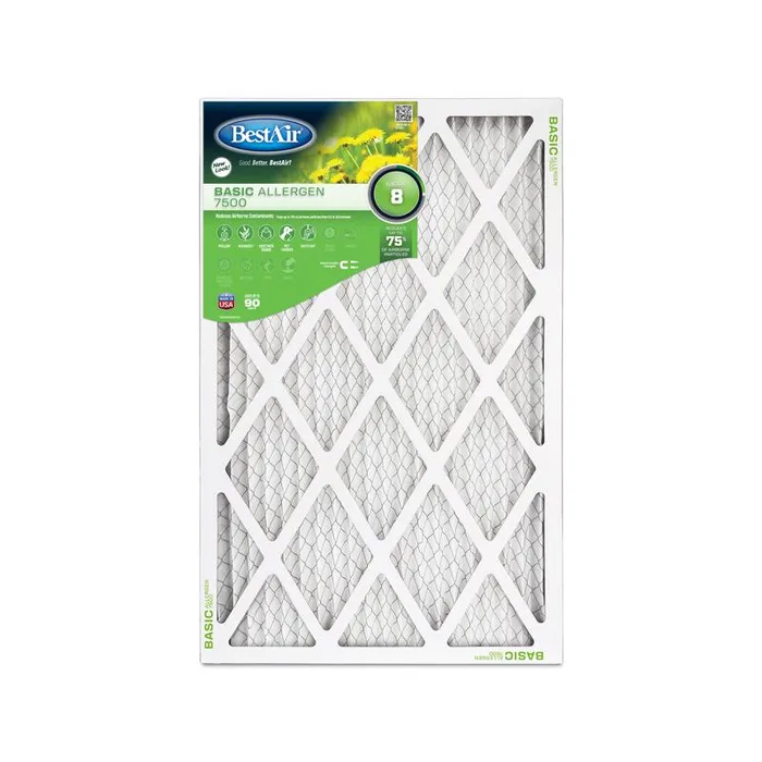 BestAir 20 in. W X 30 in. H X 1 in. 8 MERV Pleated Air Filter 1 pk (Pack of 12)