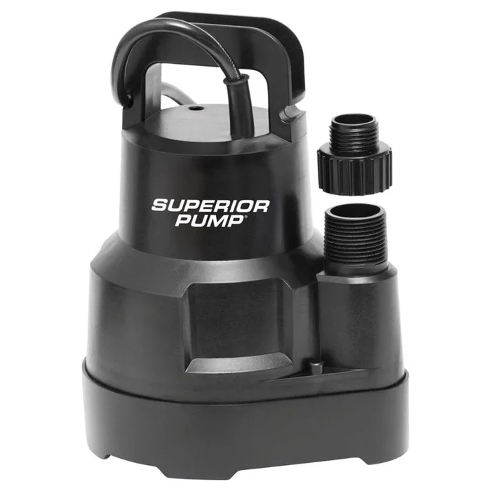 Superior Pump 1/6 HP 1920 gph Thermoplastic Float Switch Top AC Utility Pump