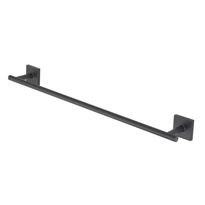 OakBrook Collection Matte Black Towel Bar 24 in. L Die Cast Zinc