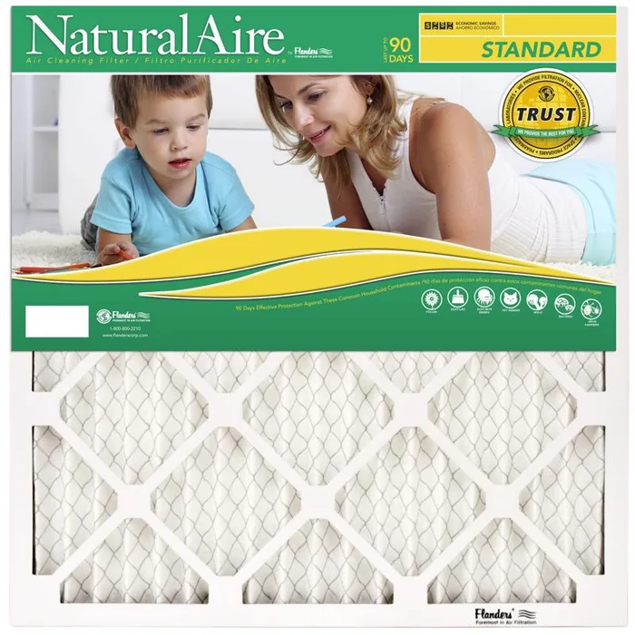 NaturalAire 20 in. W X 23 in. H X 1 in. Synthetic 8 MERV Pleated Air Filter 1 pk (Pack of 12)