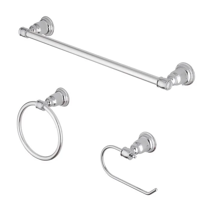OakBrook Collection Chrome Die Cast Zinc Bath Hardware Set
