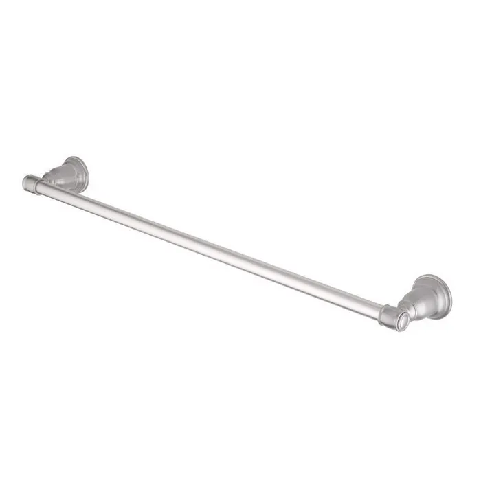 OakBrook Collection Traditional Brushed Nickel Towel Bar 24 in. L Die Cast Zinc