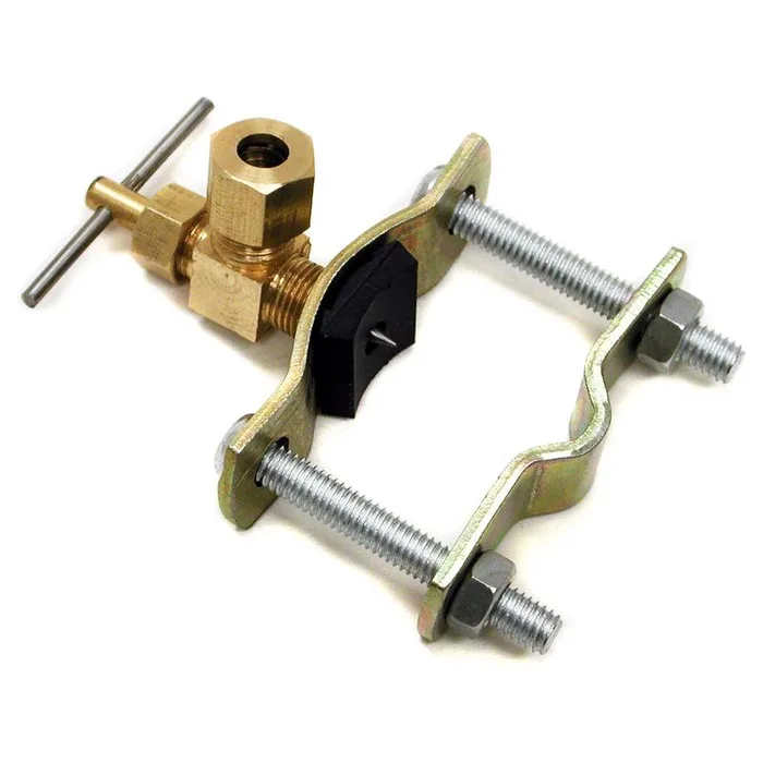 Dial 2.5 in. H X 2.25 in. W X .75 in. D Brass Saddle Valve