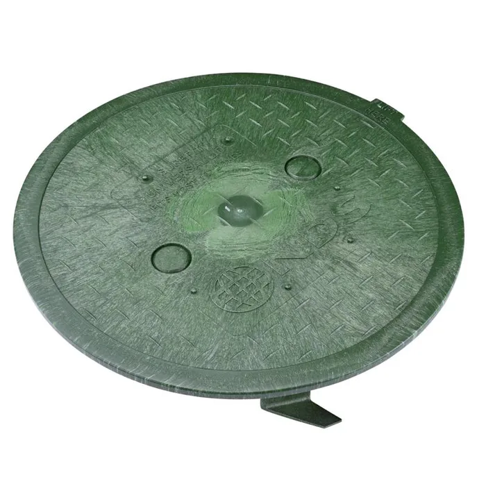 NDS SureFit 10 in. W X 2 in. H Round Valve Box Cover Green