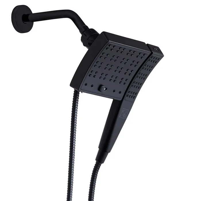 Danco Seventy Matte Black ABS 3 settings Showerhead Combo 1.8 gpm