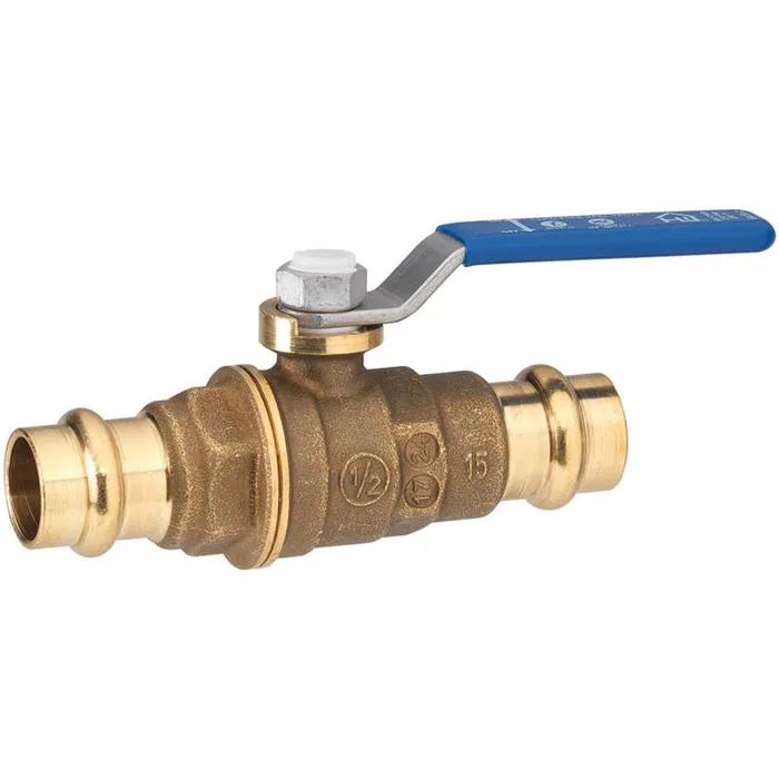 Homewerks 3/4 in. Brass Press Ball Valve Full Port Lever