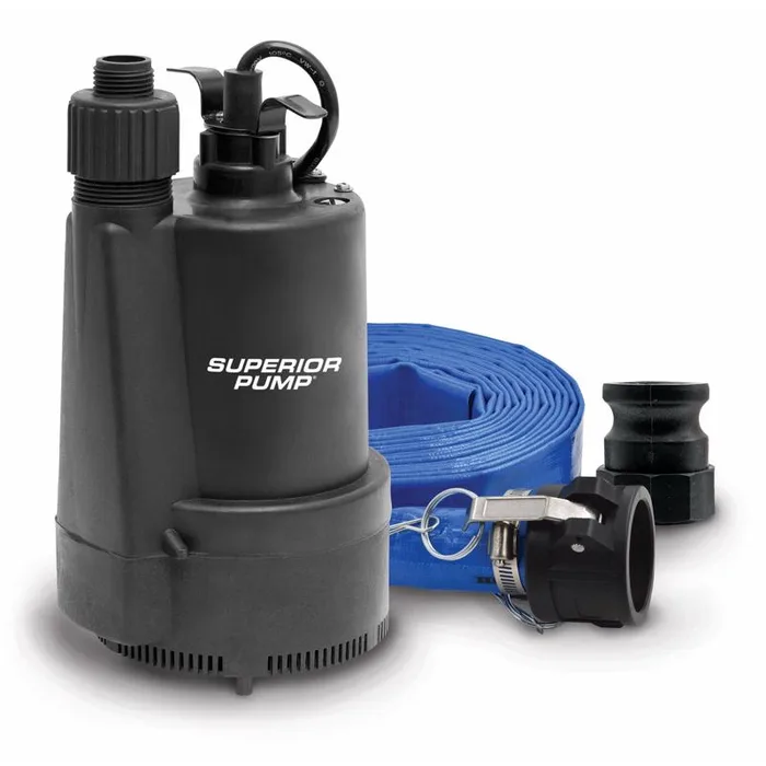 Superior Pump 2400 gph Thermoplastic Switchless Switch Utility Pump Kit