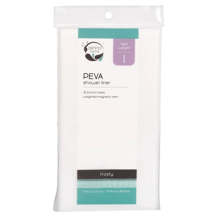 Zenna Home 72 in. H Frosted Shower Curtain Liner PEVA