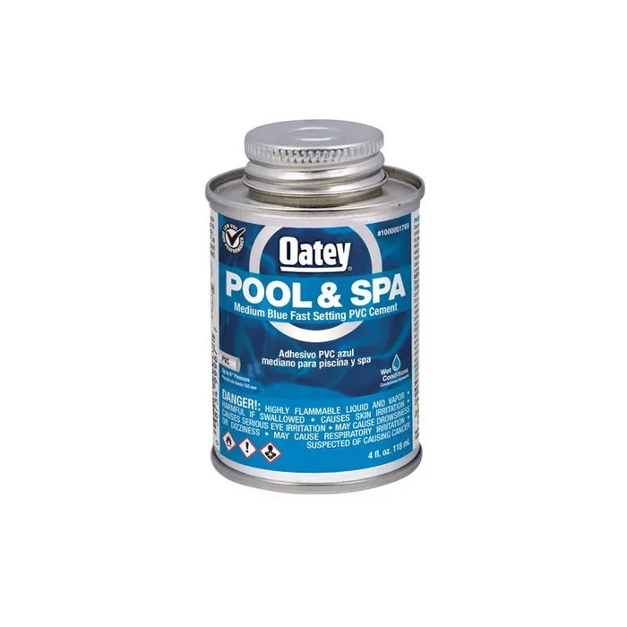 Oatey Pool & Spa Blue Solvent Cement For PVC 4 fl. oz.