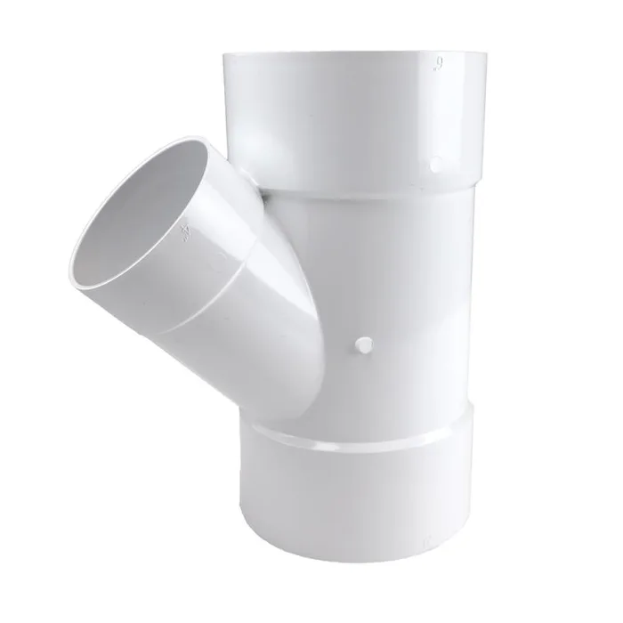 NDS Schedule 35 6 in. Hub each X 6 in. D Hub PVC Reducing Wye 1 pk