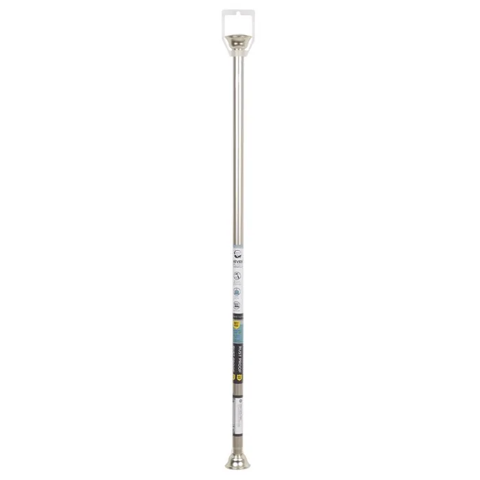 Zenna Home Shower Tension Rod 72 in. L Brushed Nickel Silver