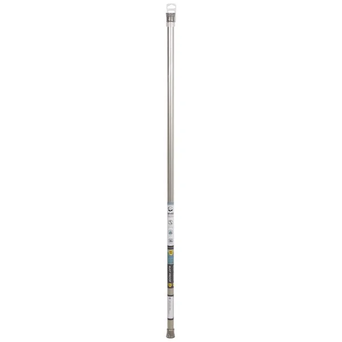 Zenna Home Shower Tension Rod 86 in. L Brushed Nickel Silver