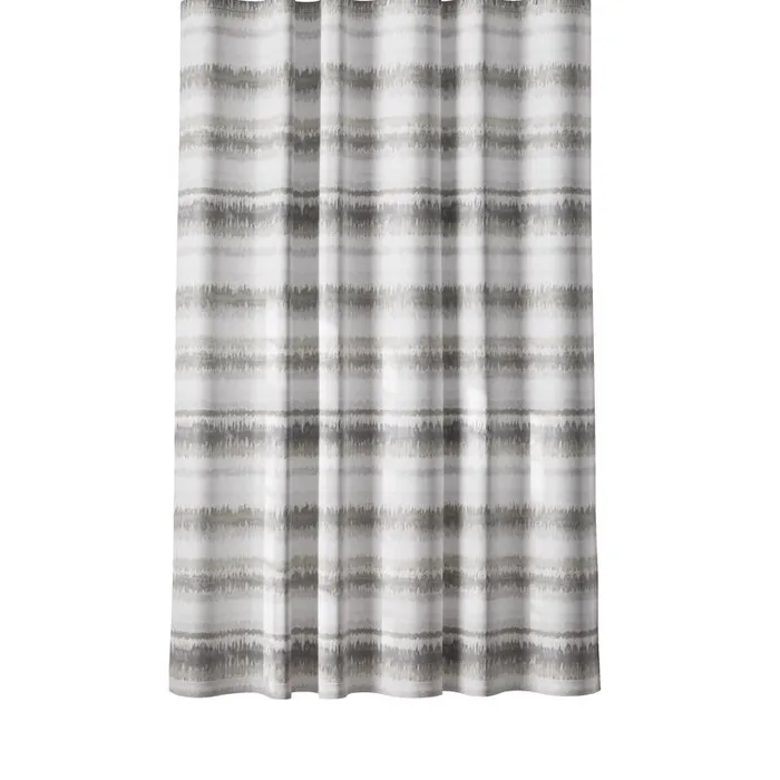 Zenna Home 72 in. H X 70 in. W Gray Stripe Shower Curtain Polyester (Pack of 3)