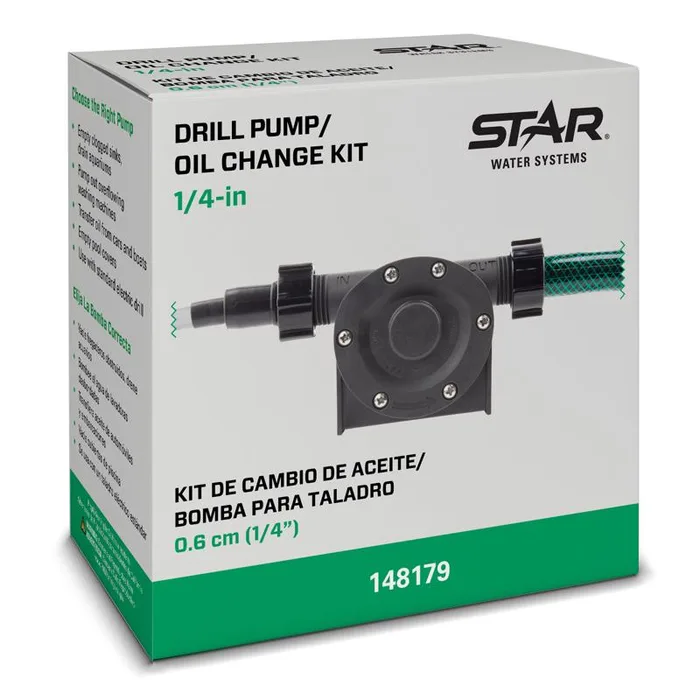 Star Water Systems 750 gph Thermoplastic Switchless Switch Drill Drill Pump/Oil Change Kit