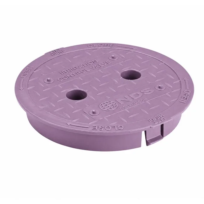 NDS 7 in. W X 7 in. D X 1.1 in. H Round Valve Box Cover Purple