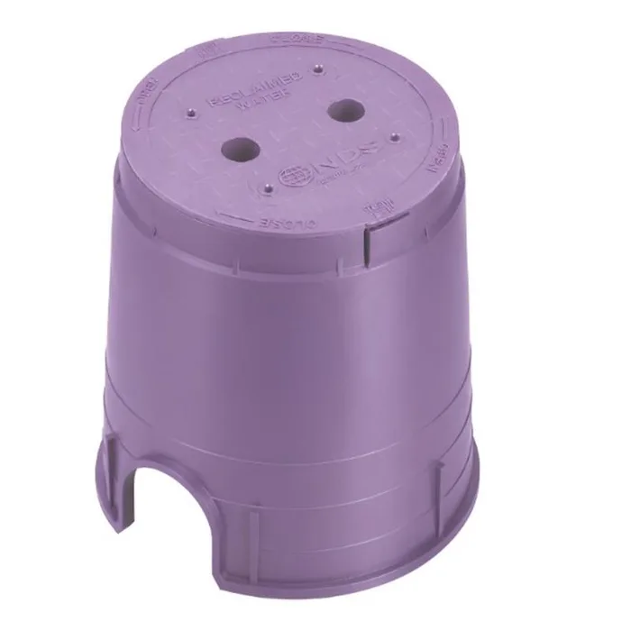NDS 8.6 in. W X 8.6 in. D X 9 in. H Round Valve Box Purple